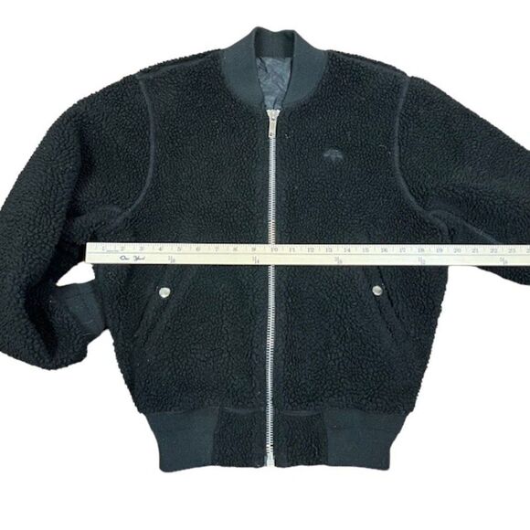 Adidas by Alexander Wang Reversible Bomber Jacket Sherpa Fleece Black Size XXS - Picture 10 of 12
